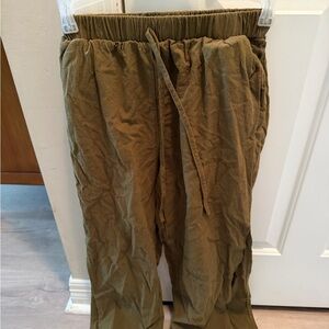 SHEIN Olive Green Drawstring Jogger Pants
